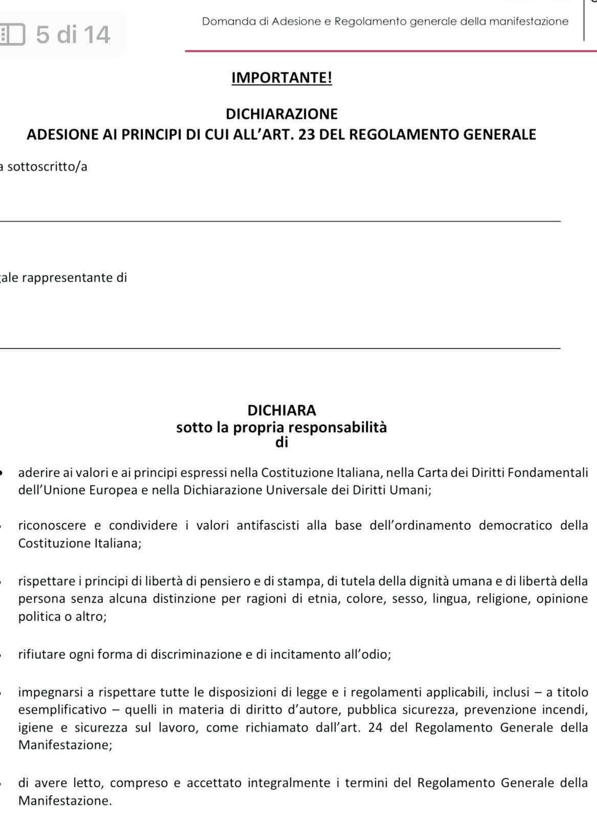 Allora chiediamo anche la patente di anticomunismo